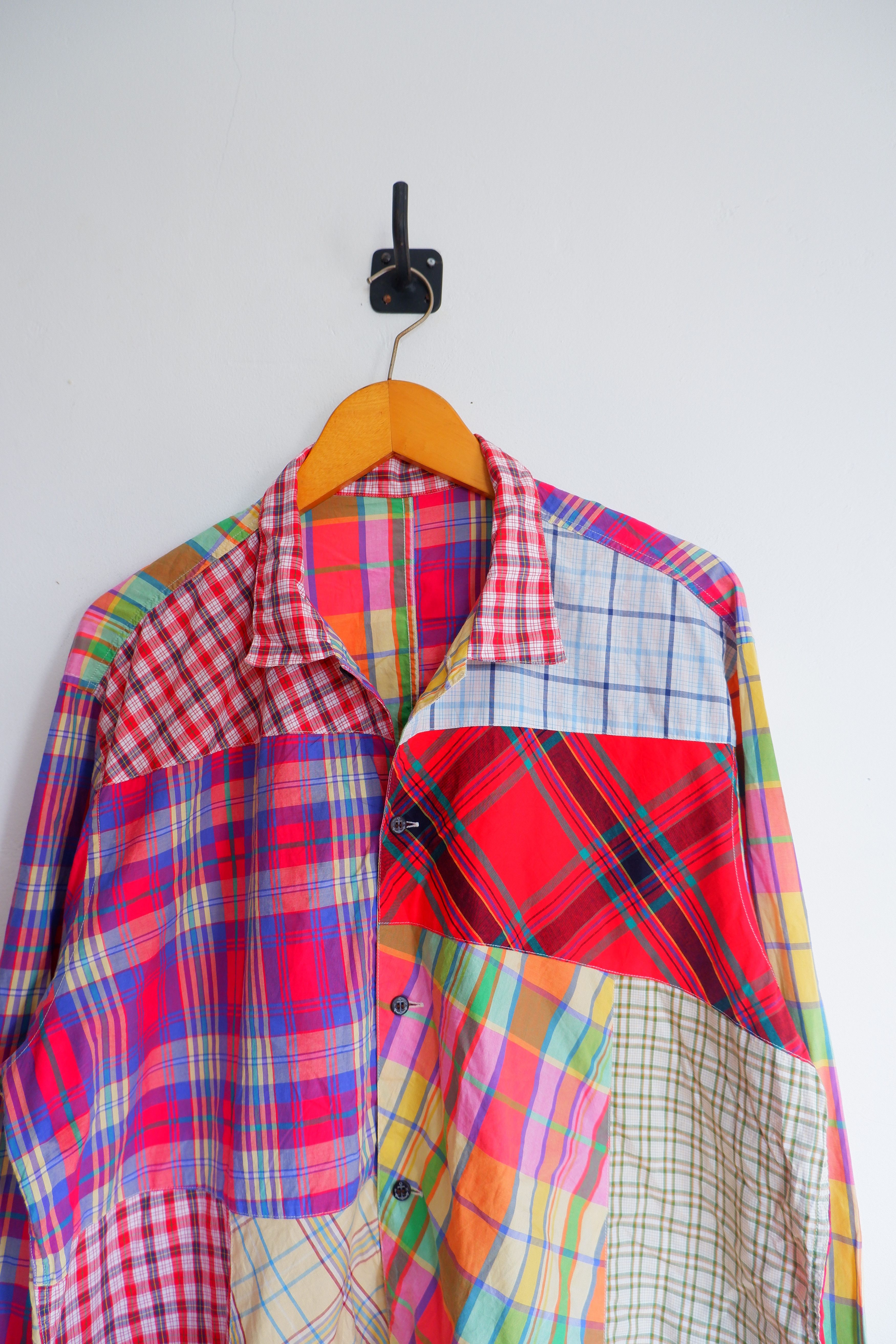 Issey Miyake Vintage Papas Patchwork Button Down Shirts Size US L / EU 52-54 / 3 - 4 Thumbnail