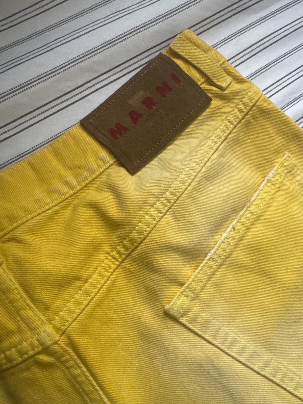 Marni Marni Yellow Patchwork Jeans Men’s Size 36 Size US 36 / EU 52 - 4 Thumbnail