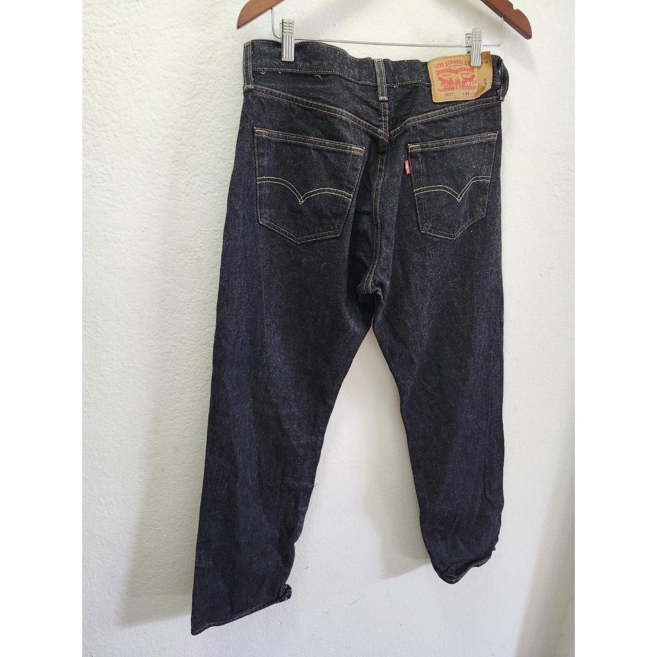 Levi's × Vintage LEVI LEVIS 501 STRAIGHT MEN'S BUTTON FLY BLACK DENIM JEANS Size US 34 / EU 50 - 7 Thumbnail