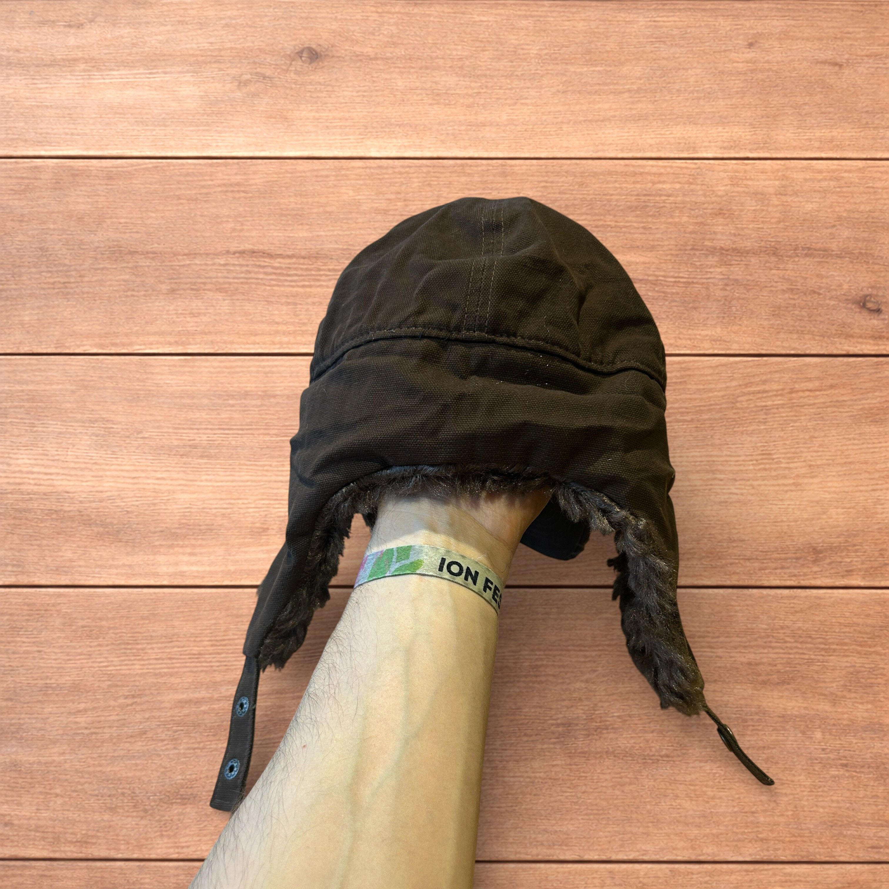 Japanese Brand Vintage style trapper Russian ear flap hat in brown colour. Size ONE SIZE - 8 Thumbnail