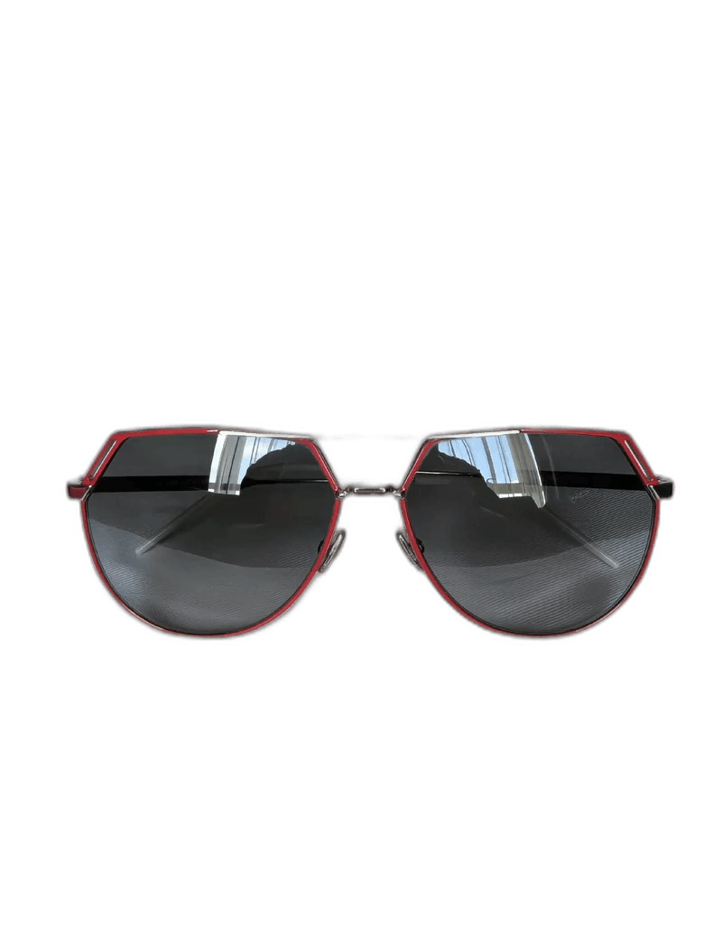 Dior Dior Sunglasses with Silver Frame and Red Accents Size ONE SIZE - 1 Thumbnail