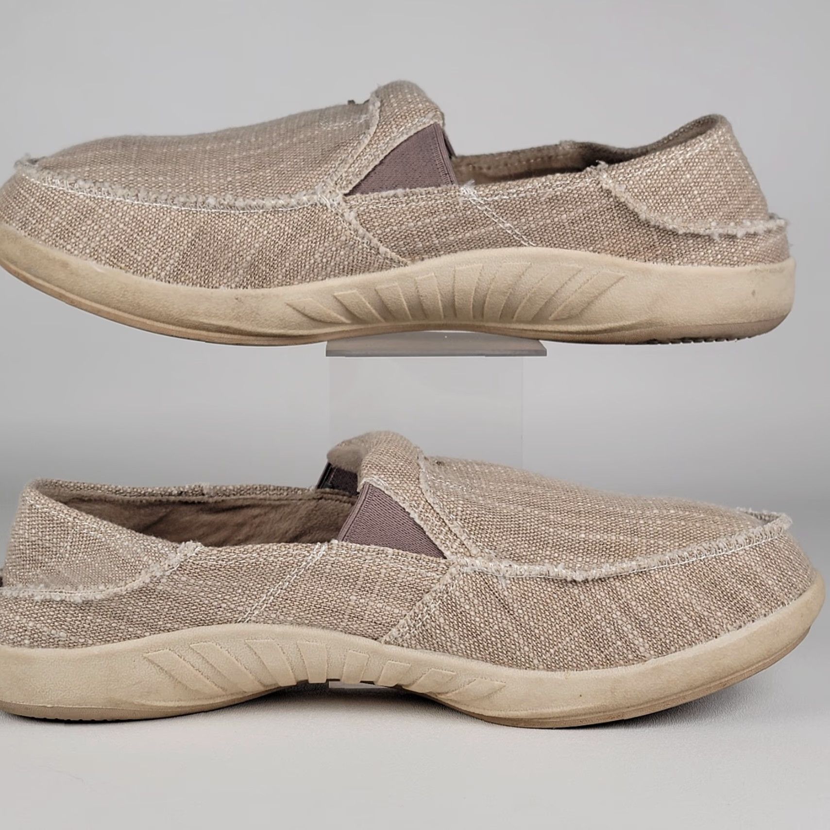 Vintage GeckoMan Men Loafer Canvas Beige Arch Support Slip On Square Toe 10M Casual Shoes Size US 10 / EU 43 - 4 Thumbnail