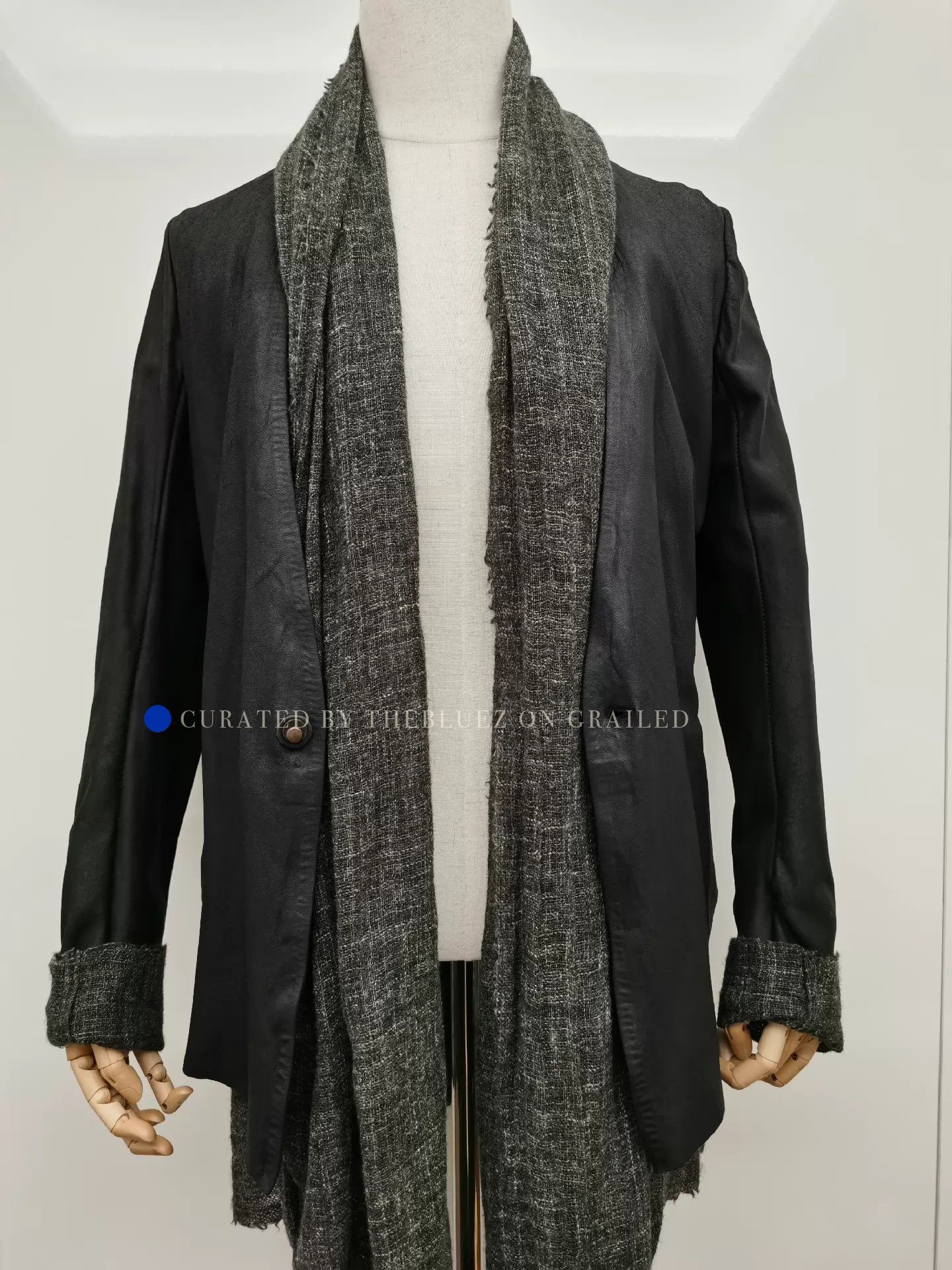 Isaac Sellam Experience Stylish Black Leather Long Coat Size US S / EU 44-46 / 1 - 1 Thumbnail