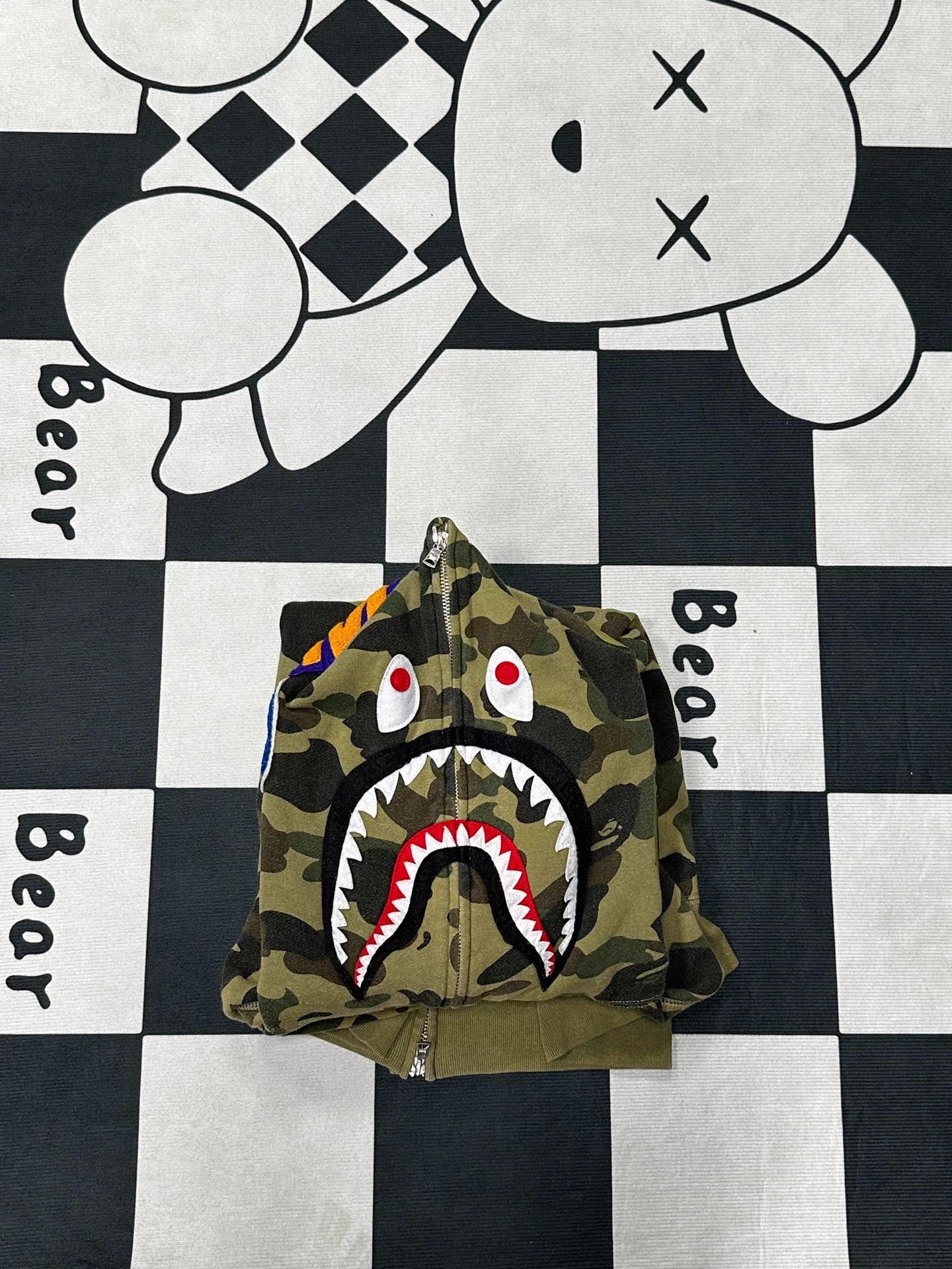Bape BAPE Green Camo Shark Jacket K5 Size US XL / EU 56 / 4 - 4 Thumbnail