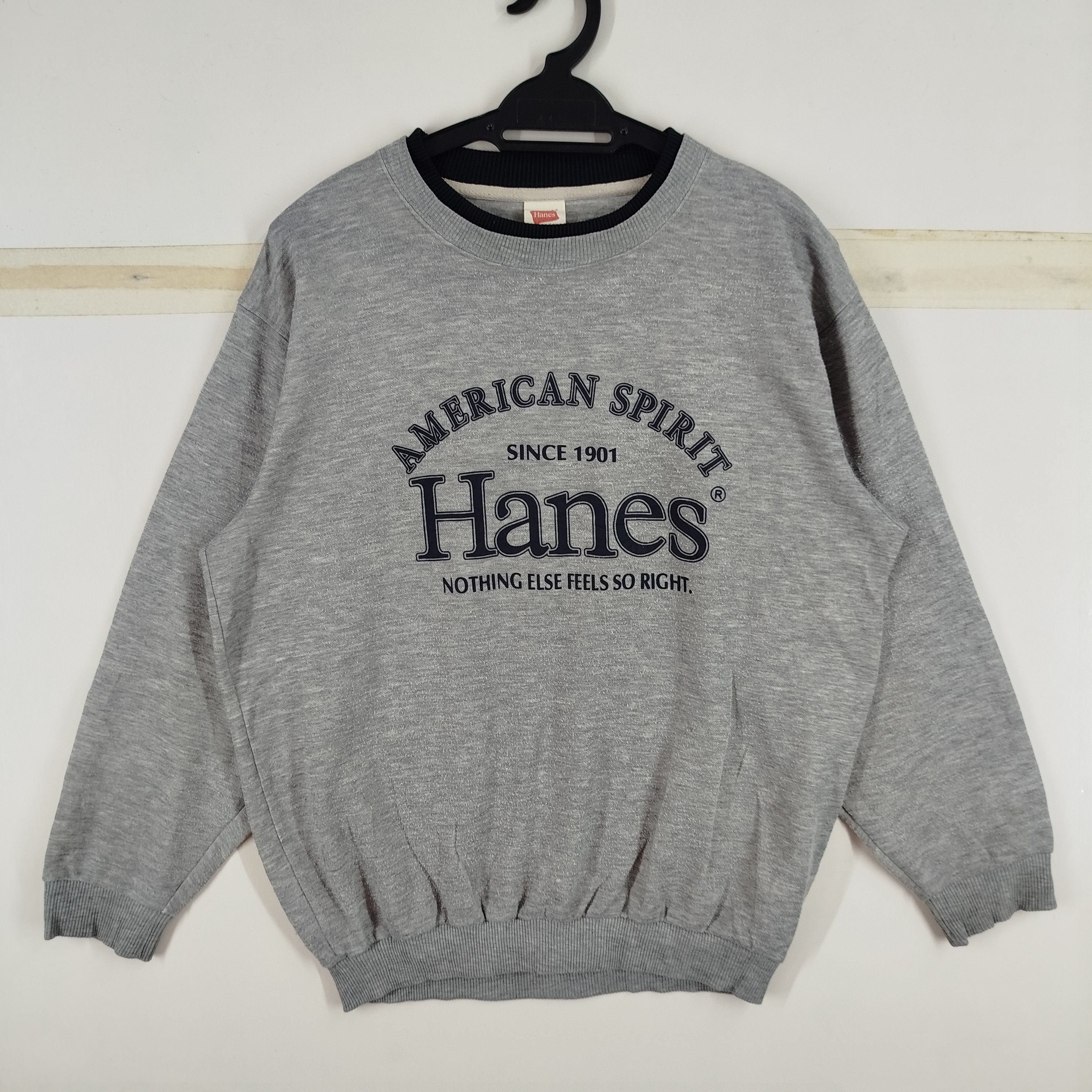 Designer × Hanes Vintage Hanes American Spirit Big Spell Out Y2K Size US M / EU 48-50 / 2 - 1 Thumbnail