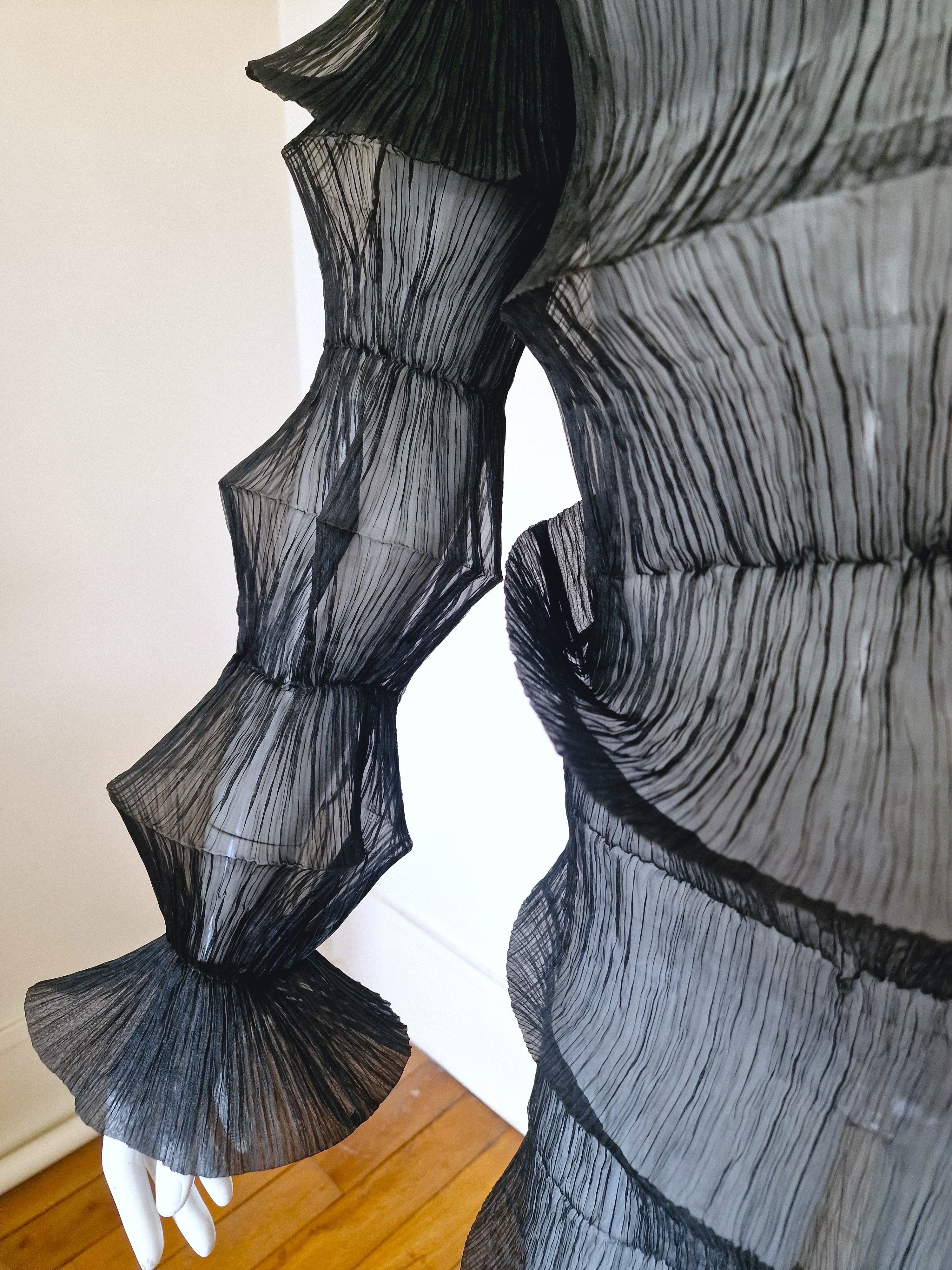 Issey Miyake Issey Miyake 1994 S/S Flying Saucer Pleated Gown Dress Size M / US 6-8 / IT 42-44 - 4 Thumbnail