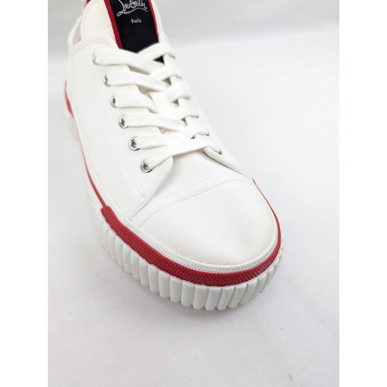 Christian Louboutin o1rshd1 Pedro Boat Flat Sneakers in White Size US 13 / EU 46 - 5 Thumbnail