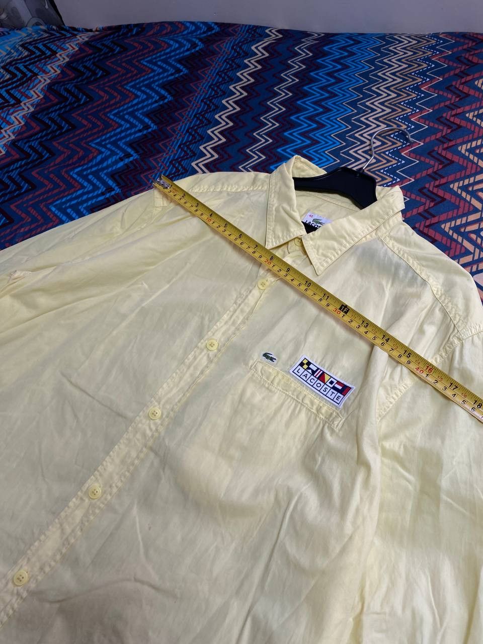 Lacoste Vintage Y2K shirt yellow Lacoste logo streetwear Size US L / EU 52-54 / 3 - 13 Thumbnail