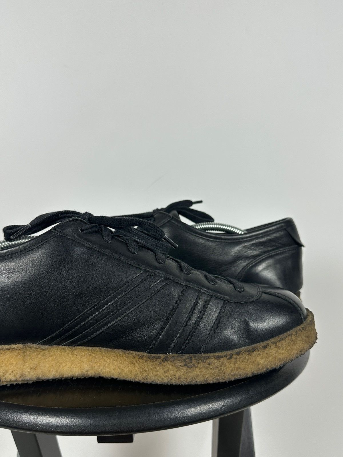 Designer Zeha Berlin Low Top Black Leather Sneakers Size US 13 / EU 46 - 18 Thumbnail