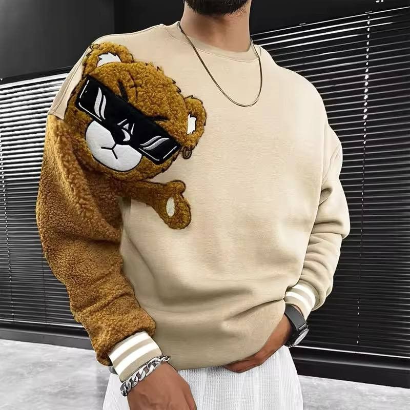 Japanese Brand × Vintage fur sleeve sweatshirt with bear style Size US L / EU 52-54 / 3 - 1 Thumbnail