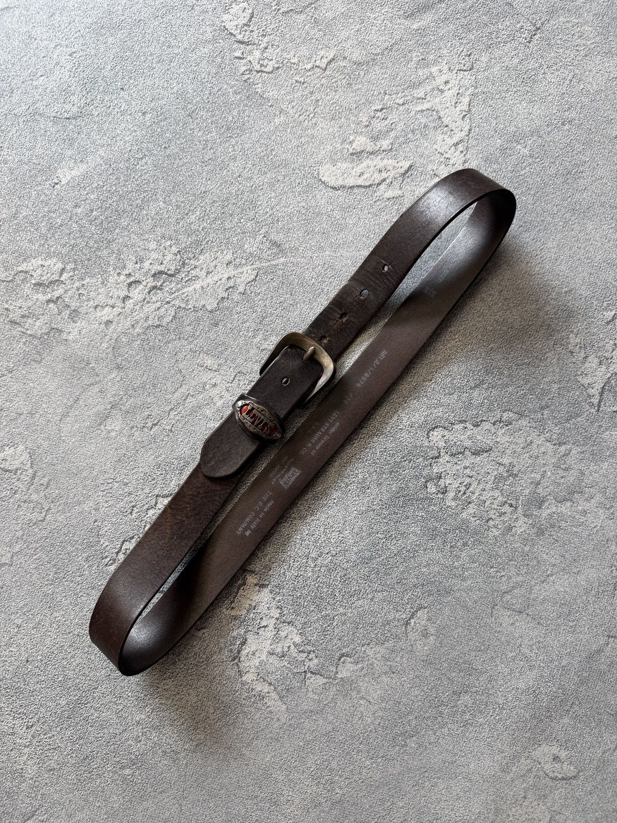 Levi's Vintage Levis Belt Brown Leather Y2K Size 38 - 1 Thumbnail