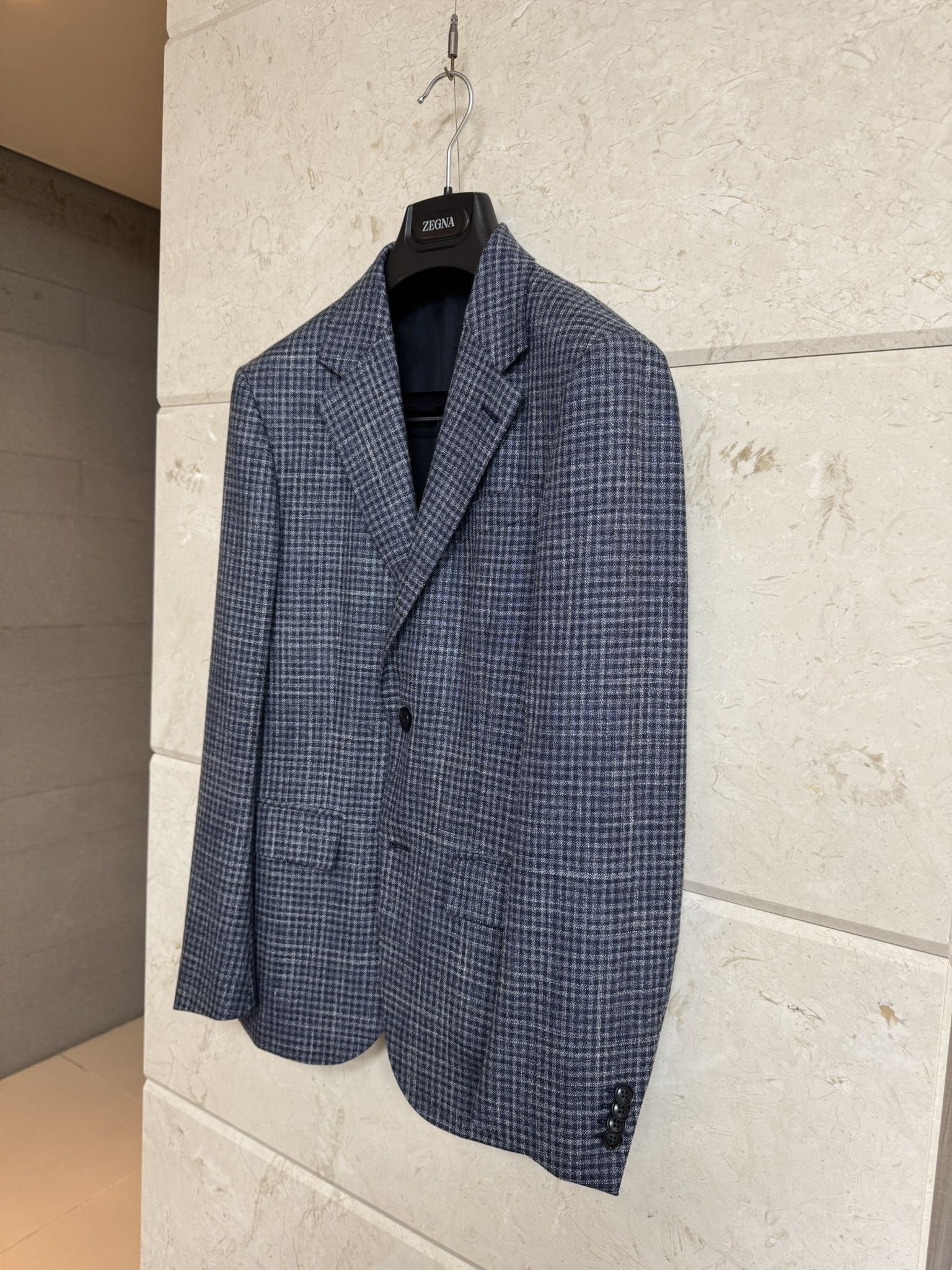 Ermenegildo Zegna ZEGNA / Tailored Milano Fit Check Pattern Blazer / EU 44 Size 34R - 2 Thumbnail
