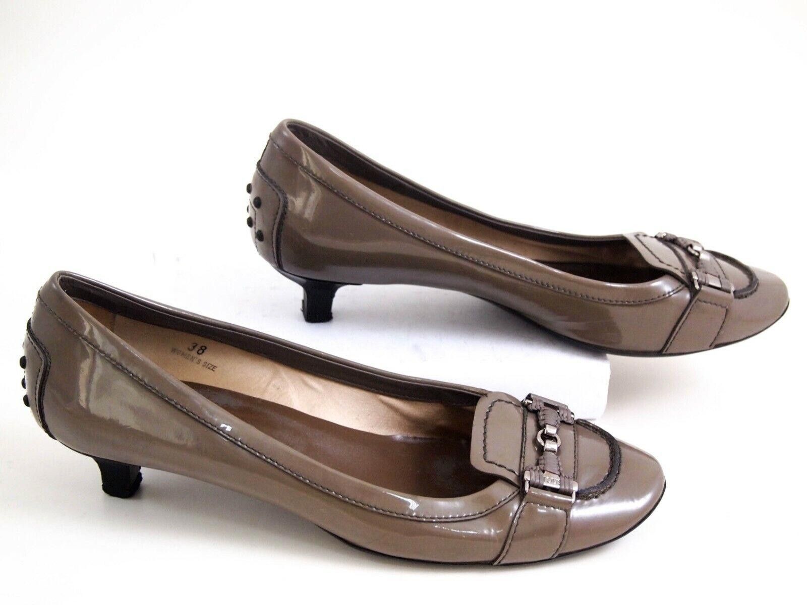 Tod's Tod's Low Heel Pumps Taupe Brown Patent Leather US 8 EU 38 Size US 8 / IT 38 - 2 Thumbnail