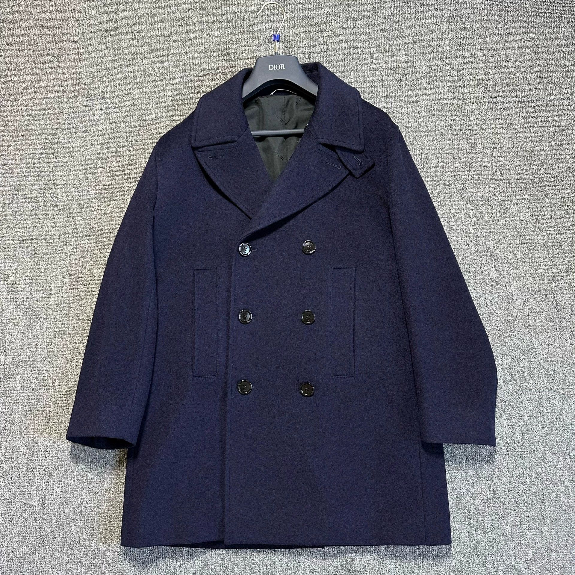 Dior Dior Navy Blue Cashmere Coat Size US L / EU 52-54 / 3 - 1 Thumbnail