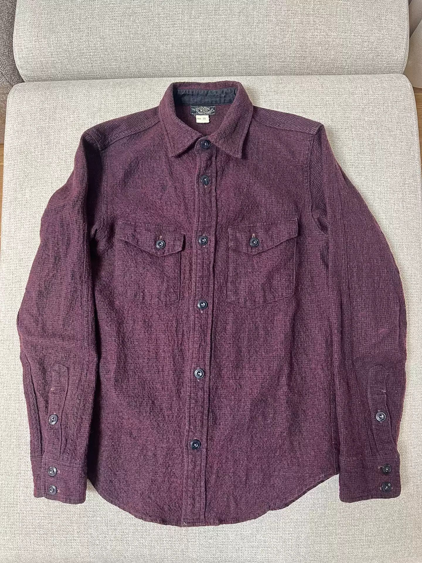 image of Freewheelers Wool Shirt in Purple, Men's (Size Medium)