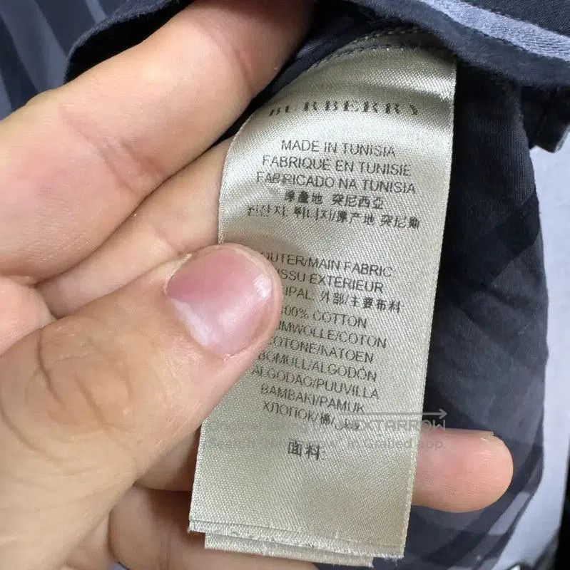 Burberry Burberry Dark Blue Cotton Men's Shirt. Size US XS / EU 42 / 0 - 6 Thumbnail
