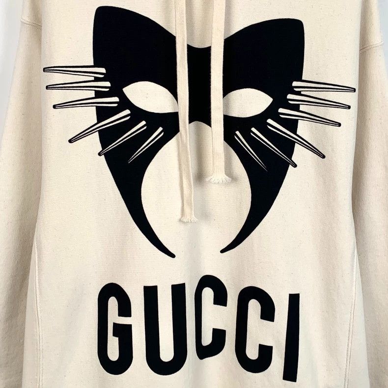 Gucci Gucci Declaration Series Beige Mask Letter Print Cotton Hoo Size US S / EU 44-46 / 1 - 4 Thumbnail