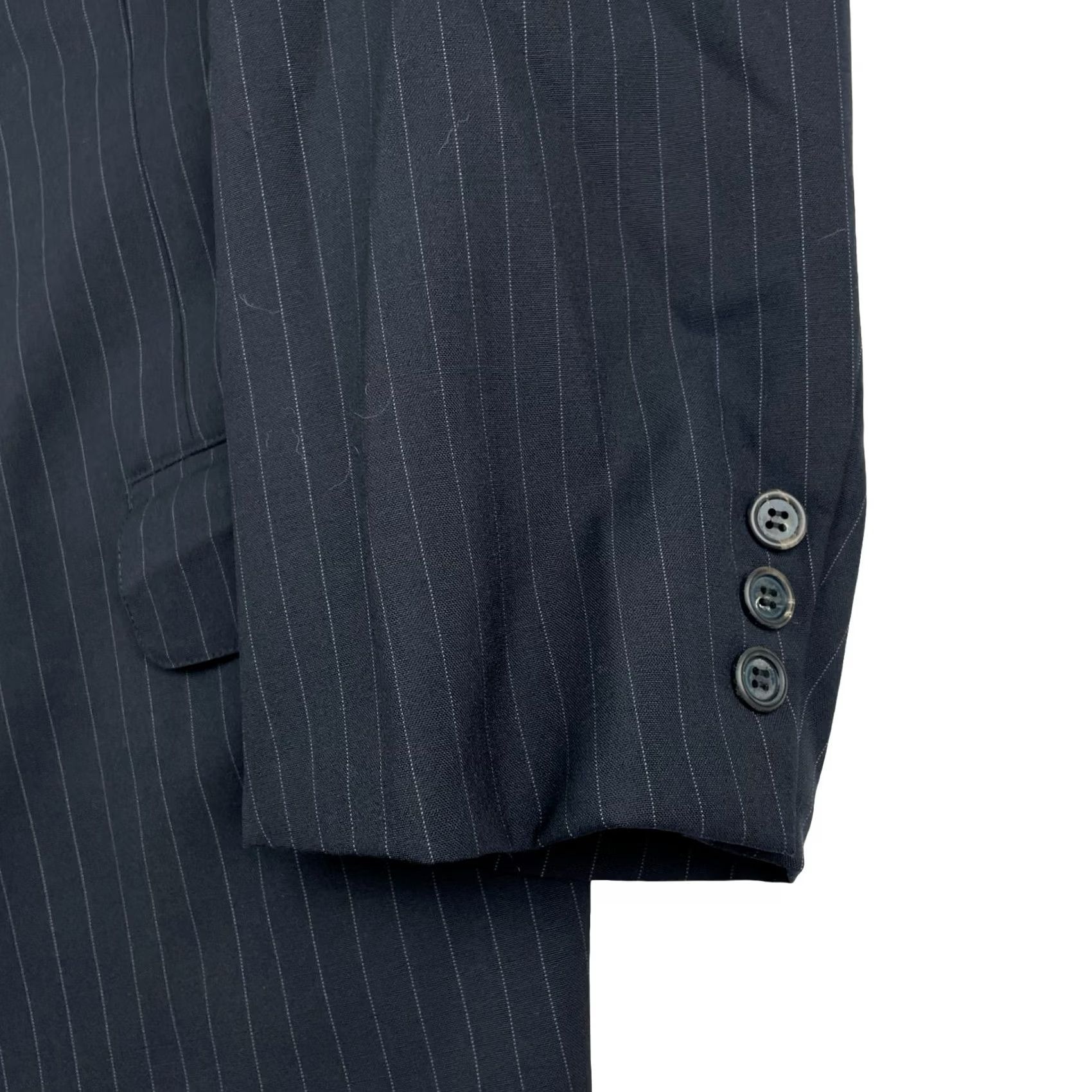 Brooks Brothers Brooks Brothers Golden Fleece Blazer Navy Stripe USA 2-Button Wool 44R Men's Size 44R - 4 Thumbnail