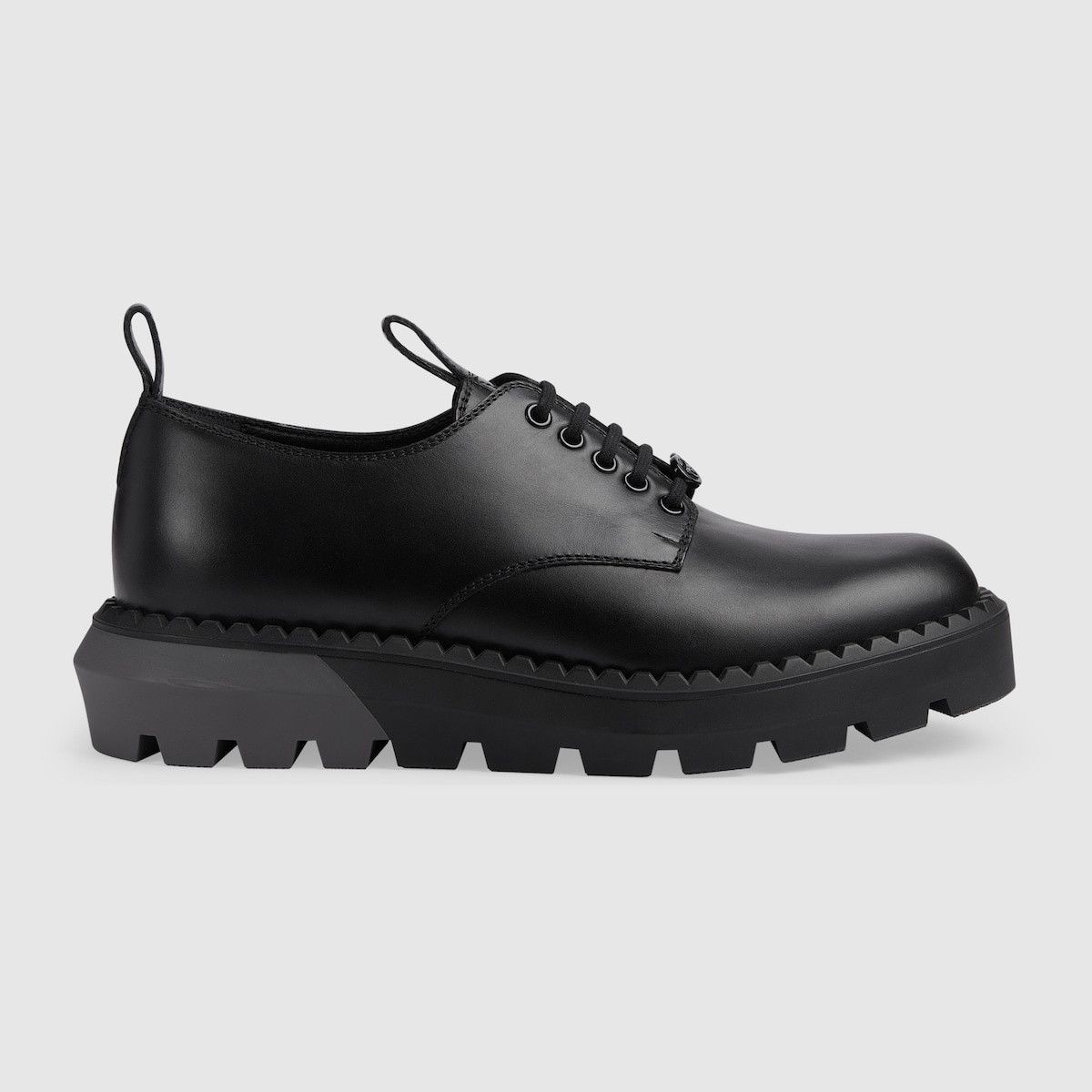 Gucci o1s1wg110225 Men's Interlocking G Lace-Up Shoes in Black Size US 6.5 / EU 39-40 - 1 Thumbnail