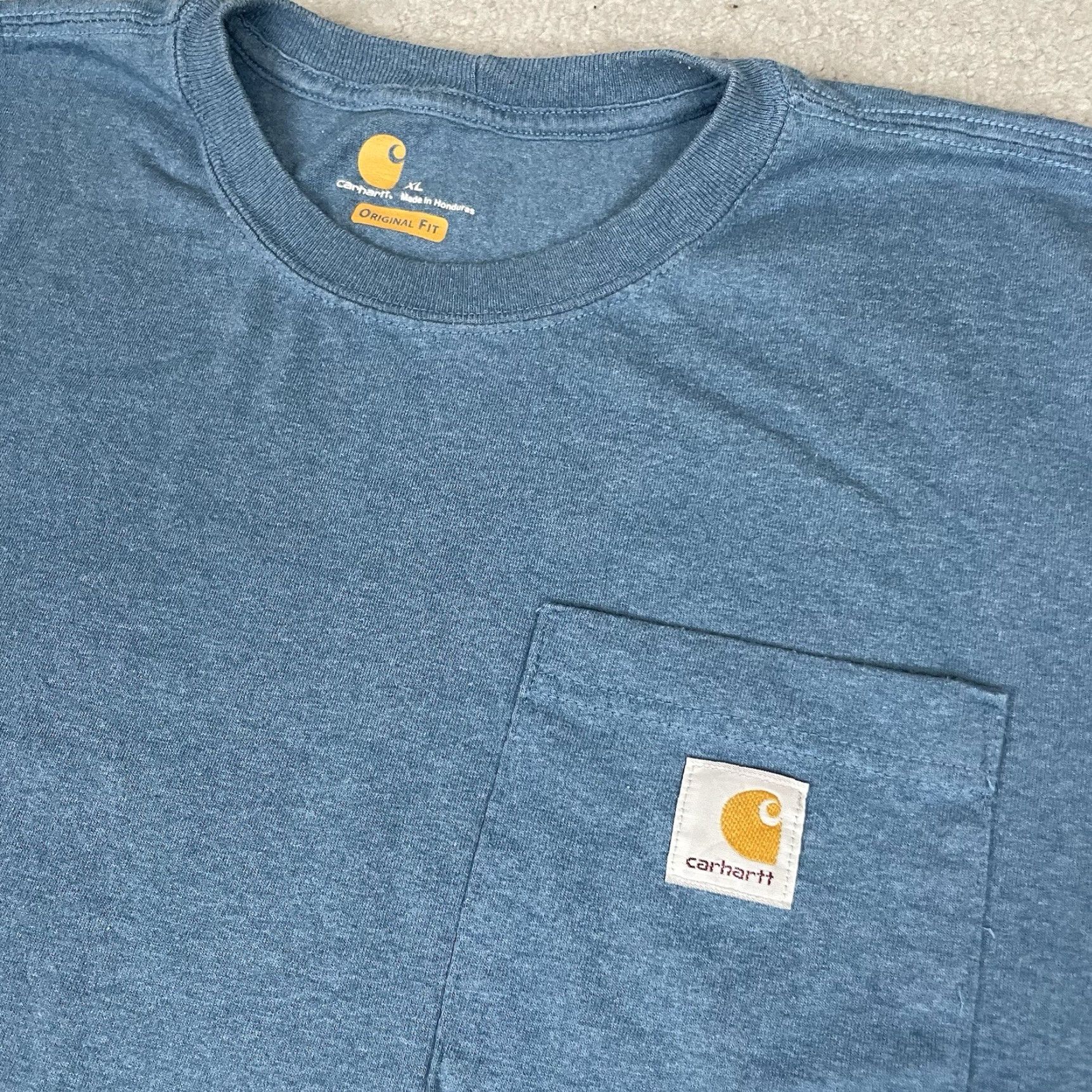Carhartt VINTAGE Carhartt T Shirt Mens XL Long Sleeve Loose Workwear Pocket Outdoors Distressed Size US XL / EU 56 / 4 - 3 Thumbnail