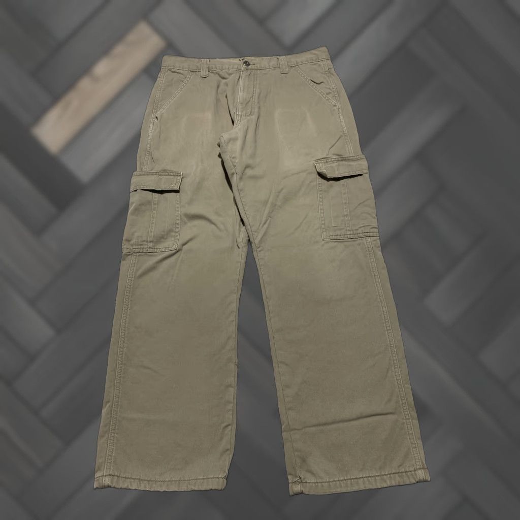 Wrangler Wrangler Authentics Pants Mens 32x29 Khaki Fleece Lined Cargo Workwear Size US 32 / EU 48 - 1 Thumbnail
