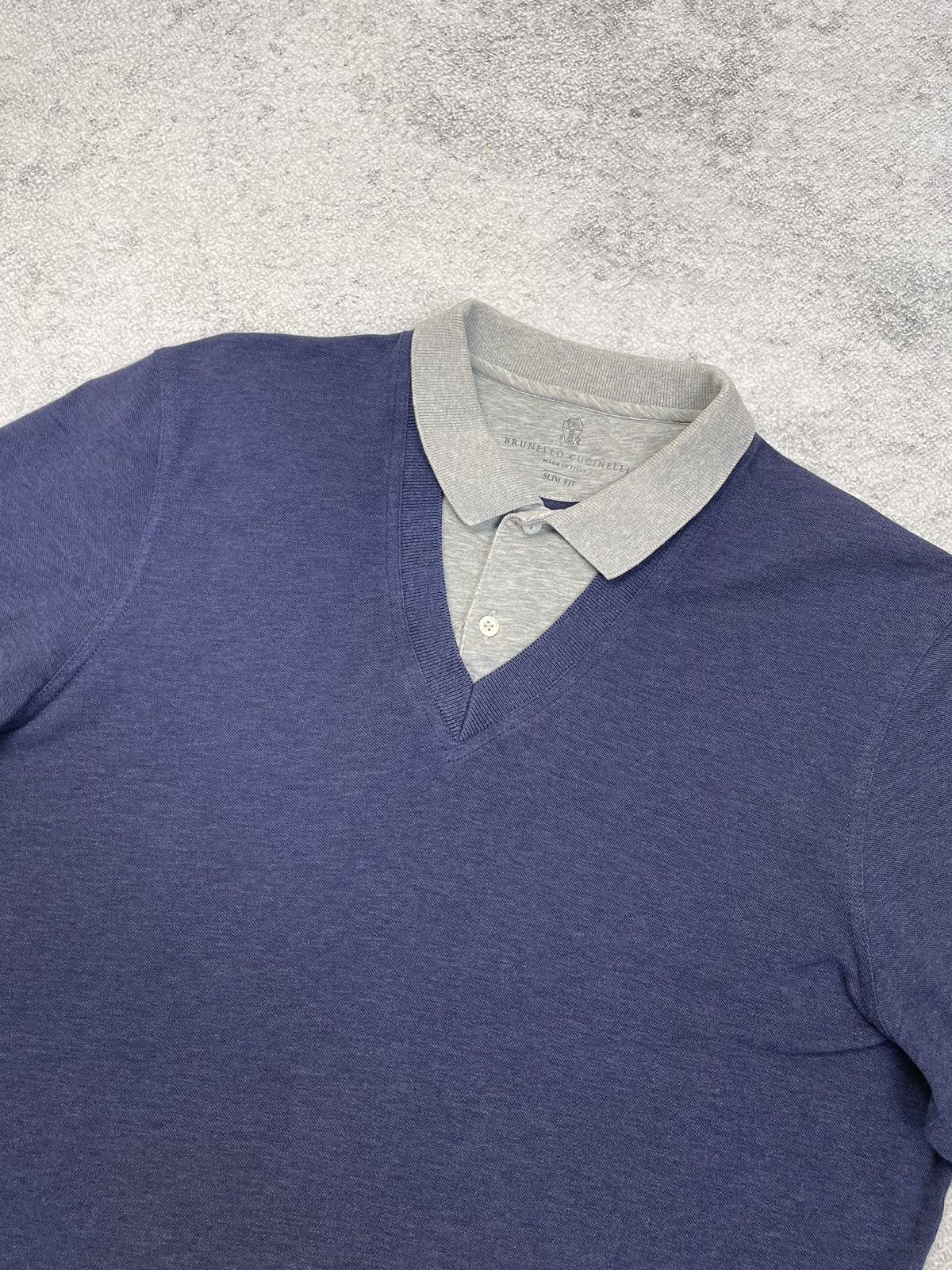 Brunello Cucinelli Brunello Cucinelli Polo Shirt Men Blue Size US M / EU 48-50 / 2 - 3 Thumbnail