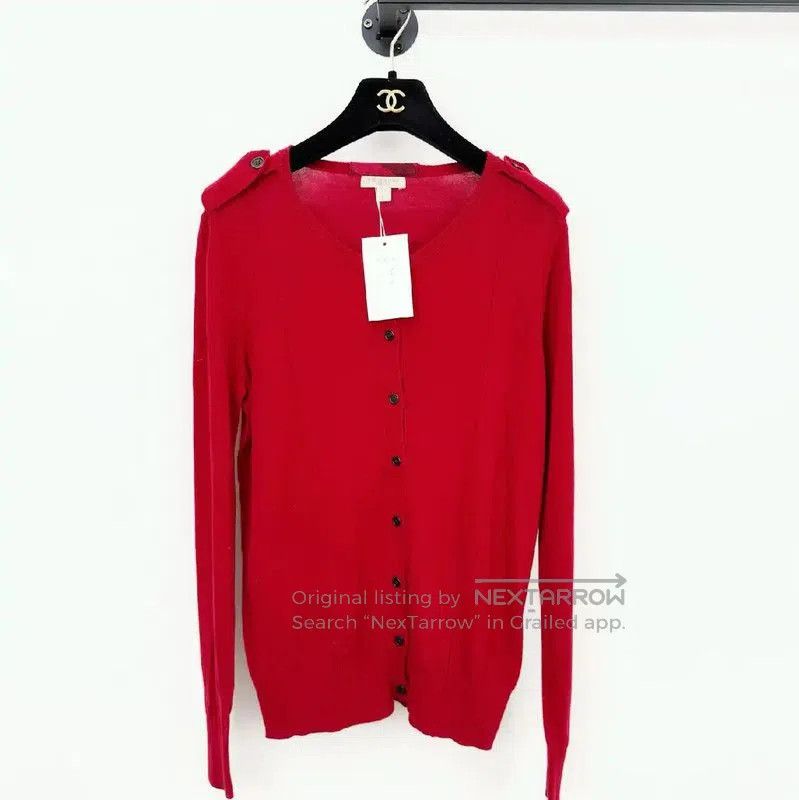 Burberry Burberry Women's Red Long Sleeve Cardigan. Size M / US 6-8 / IT 42-44 - 1 Thumbnail