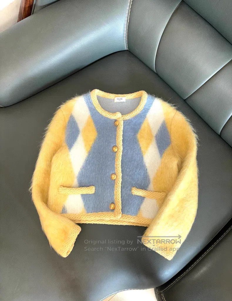 Celine CELINE Fleece Wool Mohair Cardigan Size XS / US 0-2 / IT 36-38 - 1 Thumbnail