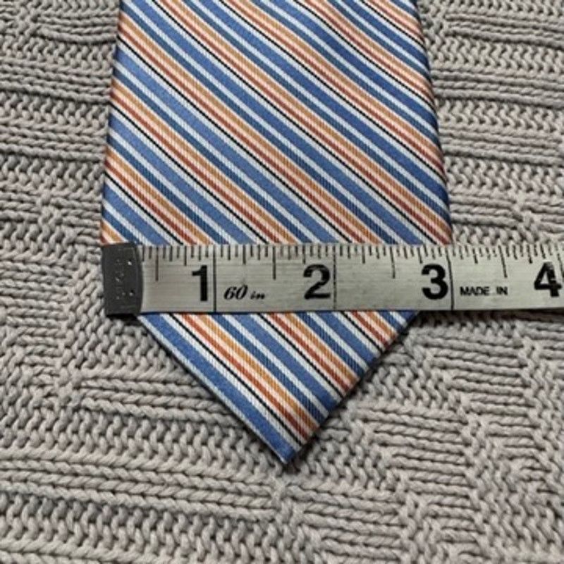 Nautica Nautica blue and orange micro striped silk tie Size ONE SIZE - 5 Thumbnail