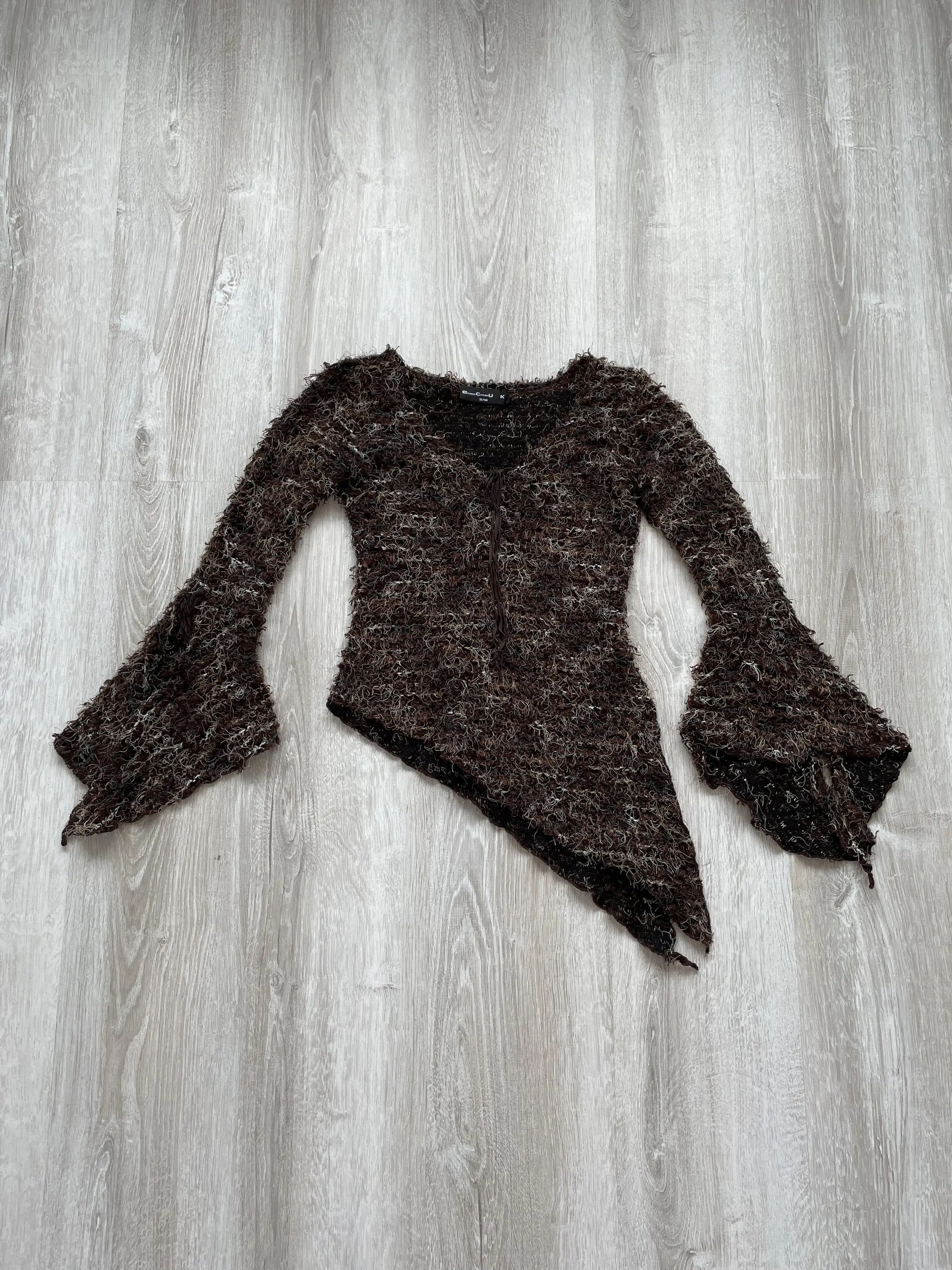 If Six Was Nine Vintage Y2K Mohair Fuzzy Gothic Style Sweater Size S / US 4 / IT 40 - 1 Thumbnail