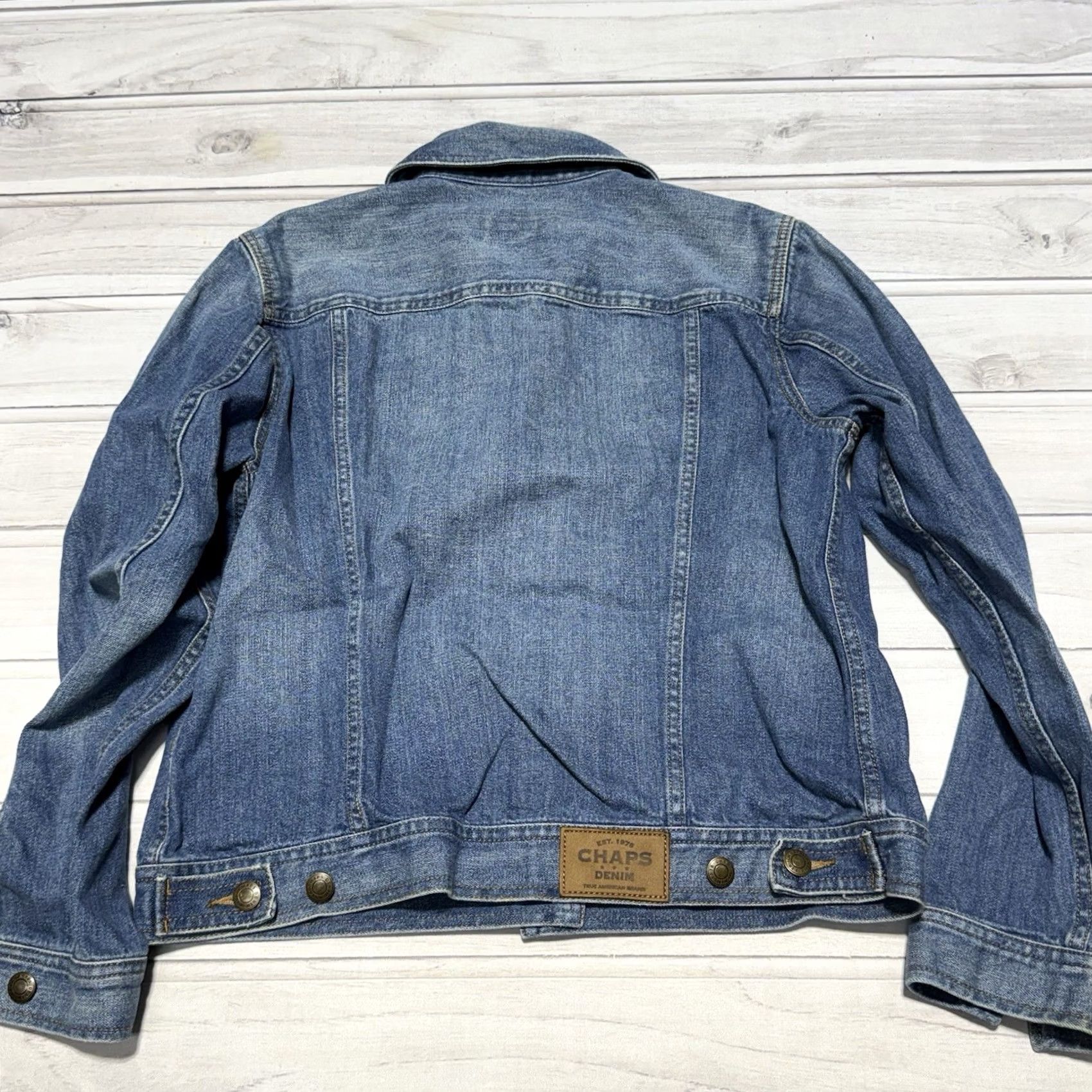 Chaps Chaps Denim Jean Jacket Womens M Blue Button Front Pockets Ralph Lauren Y2K Jacket Womens Size 32" / US 10 / IT 46 - 4 Thumbnail