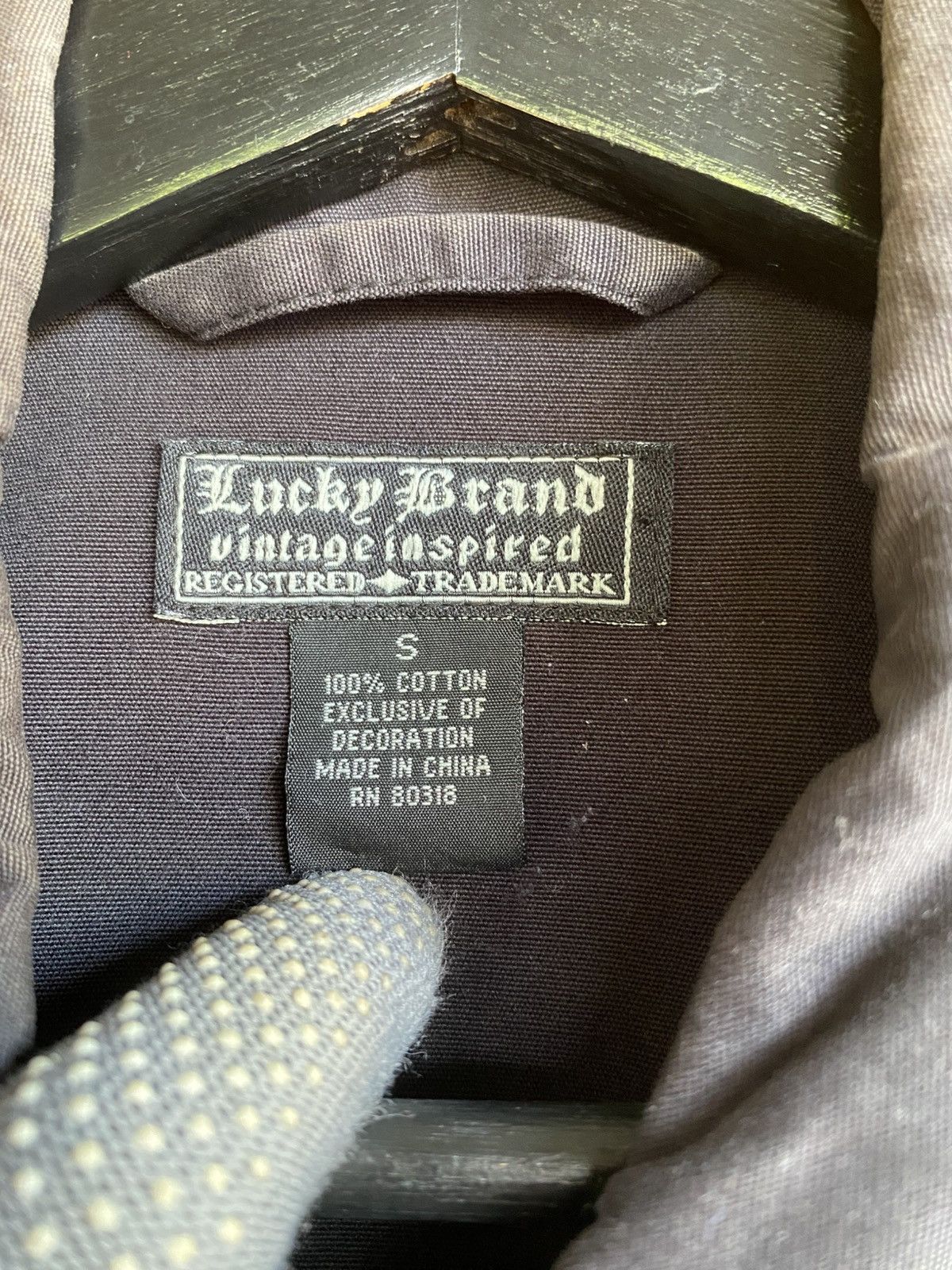 Lucky Brand Lucky Brand Black Cotton Jacket Red & White Racing Stripes Size US S / EU 44-46 / 1 - 9 Thumbnail