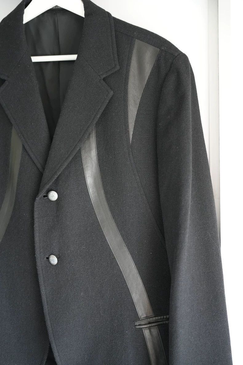 Yohji Yamamoto Yohji Yamamoto Yohji Yamamoto Black Suit with Leather Deta Size US S / EU 44-46 / 1 - 3 Thumbnail