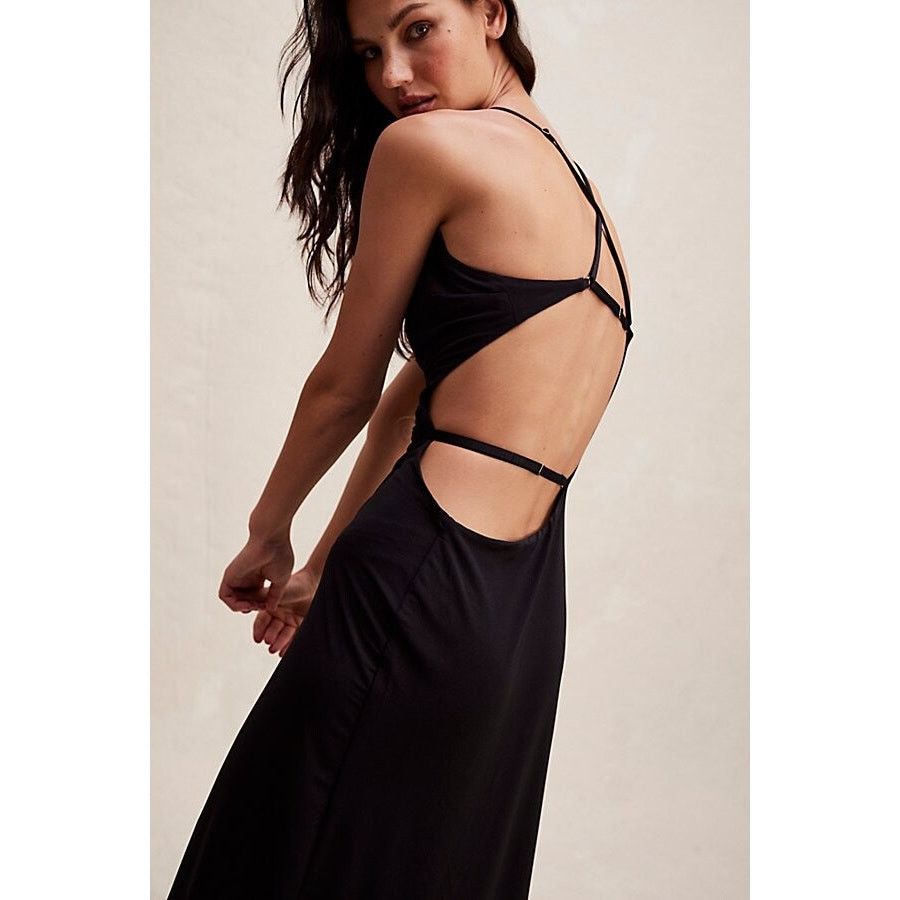 black gauze maxi dress Black Gauze Maxi Dress Set by Bace Collection