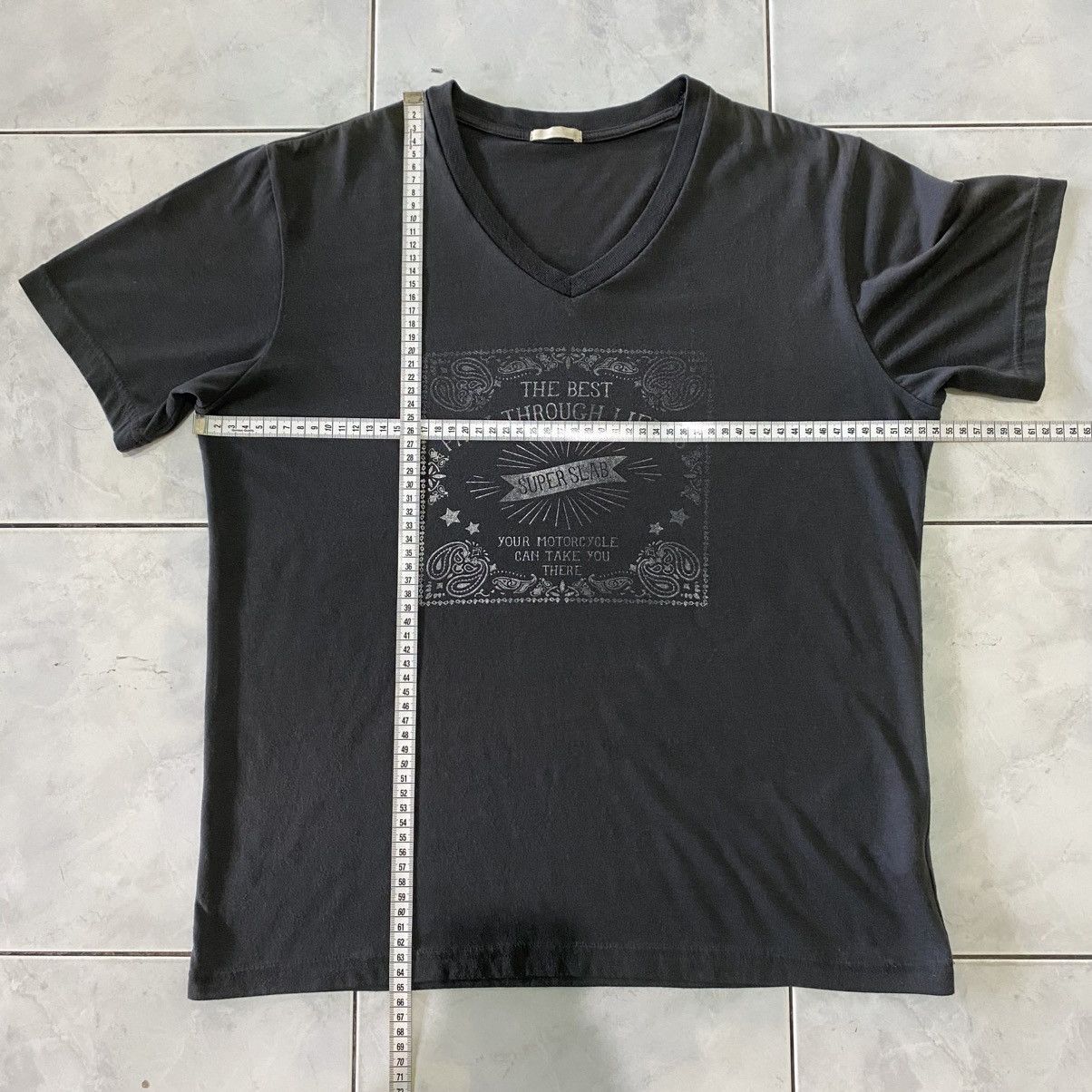 GU GU Japanese Paisley Vintage Style Motorcycle Biker TShirt Size US L / EU 52-54 / 3 - 18 Thumbnail