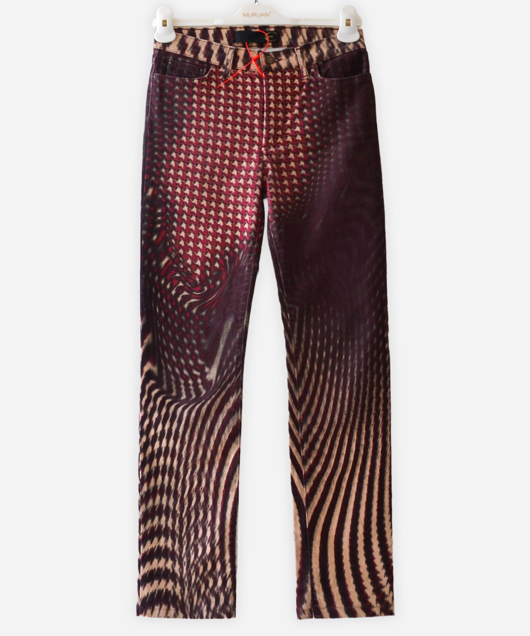 Roberto Cavalli Roberto Cavalli Jeans Abstract Printed Pants Vintage 2001 Size 26" / US 2 / IT 38 - 1 Thumbnail