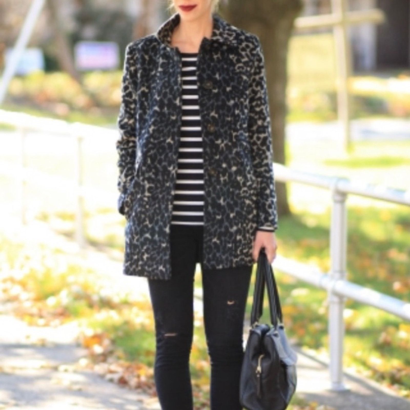 Loft Ann Taylor LOFT Animal Print Coat Size M / US 6-8 / IT 42-44 - 14 Thumbnail