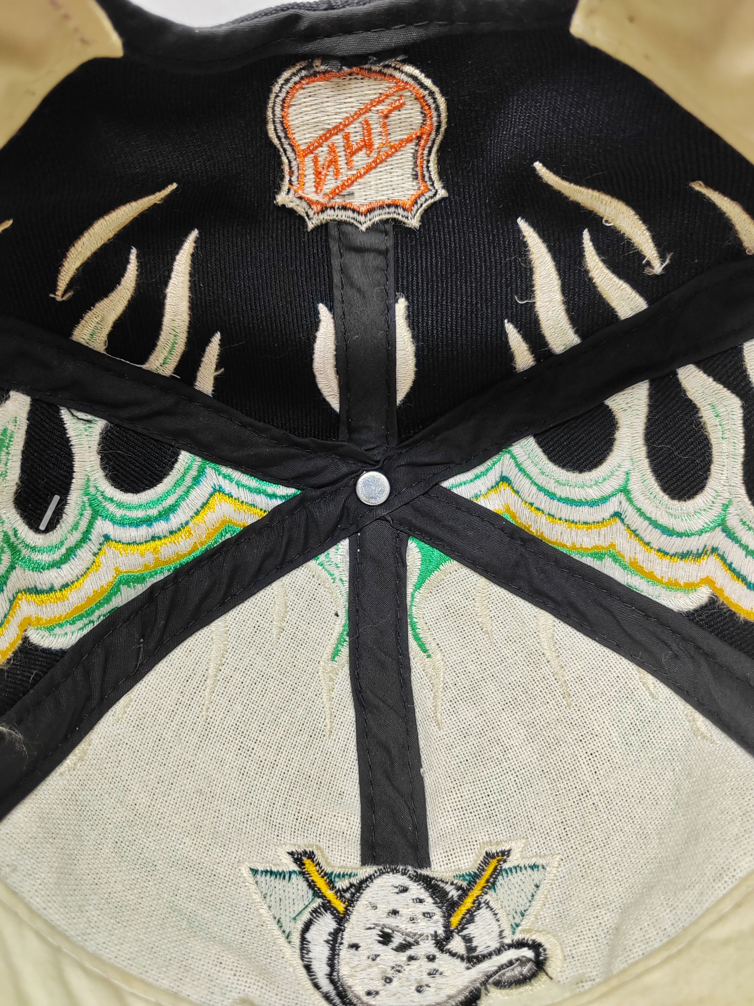 NHL Vintage Mighty Ducks NHL Flames Style Cap Hat Size ONE SIZE - 9 Thumbnail