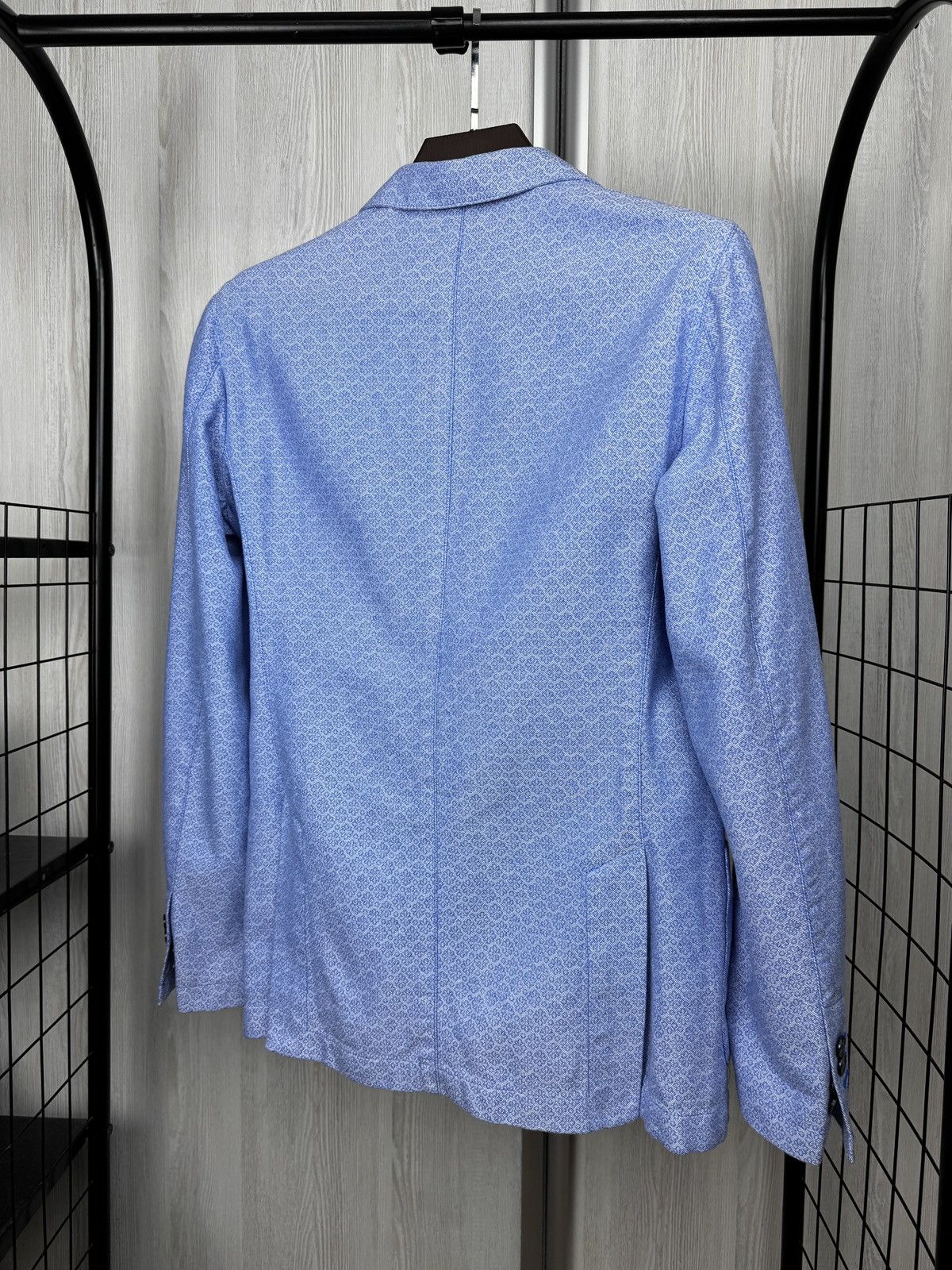 Other 345$ Santaniello Cotton Linen blend patterned unlined blazer Size 36R - 9 Thumbnail