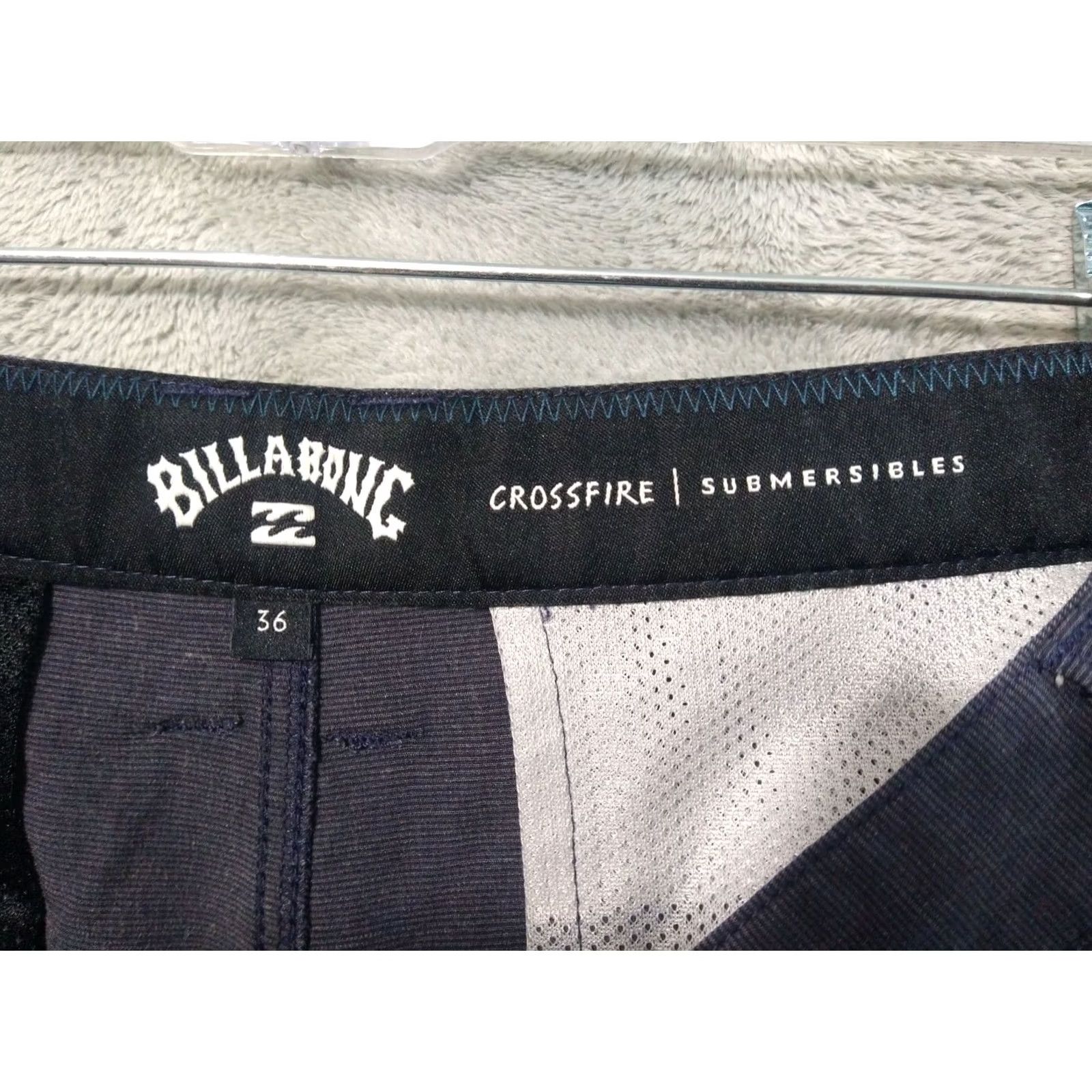 Billabong Billabong Shorts Mens 36 x 9 Board Shorts Gray Submersibles Crossfire Beach Vintage: No Size US 36 / EU 52 - 7 Thumbnail