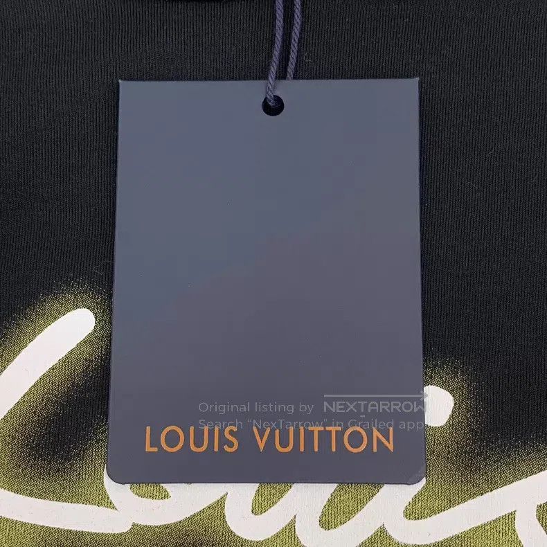 Louis Vuitton Louis Vuitton 25 black logo monogrammed cotton crewneck sh Size US L / EU 52-54 / 3 - 6 Thumbnail