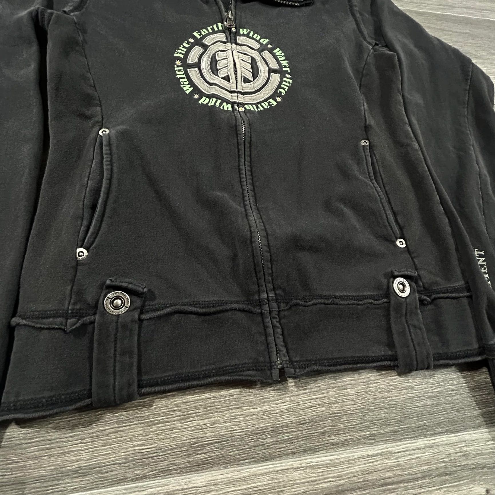 Element VINTAGE Element Jacket Womens Small Black Full Zip Track 90s Logo Graphic Size S / US 4 / IT 40 - 5 Thumbnail