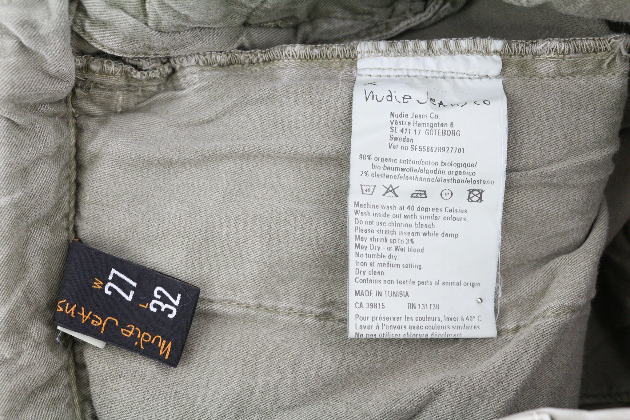 Nudie Jeans KHAKI TIGHT W27/L32 Organic Dusty Skinny Jeans 82552 Size 27" / US 4 / IT 40 - 6 Thumbnail