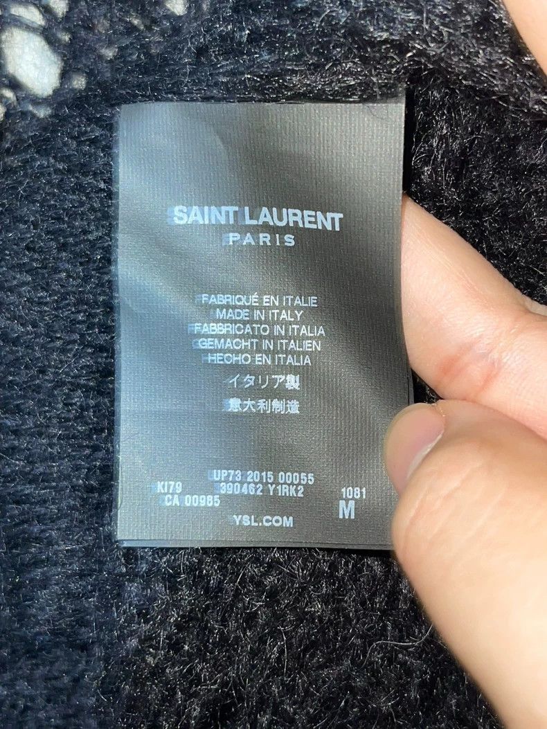 Saint Laurent Paris Elegant Black Wool Cardigan with Swarovski Crystals-2505 Size US M / EU 48-50 / 2 - 6 Thumbnail