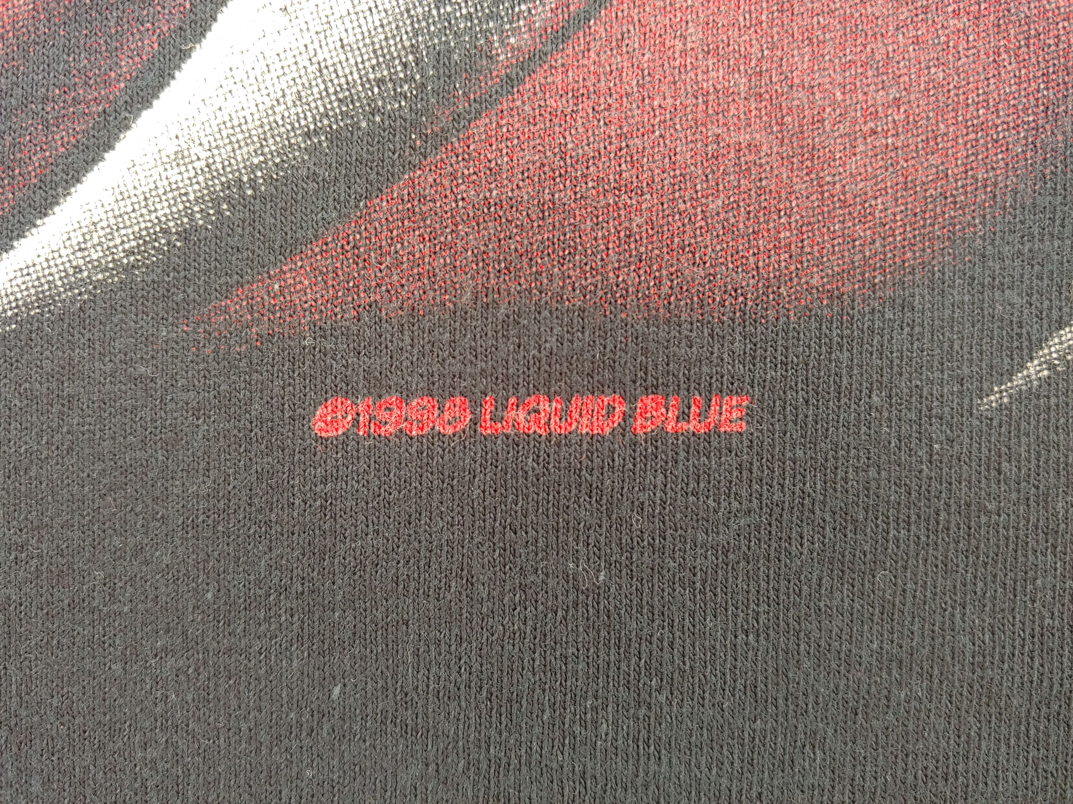 Liquid Blue Rare Vintage 90s Liquid Blue Skull All Over Print 1998 Tee Size US XL / EU 56 / 4 - 5 Thumbnail