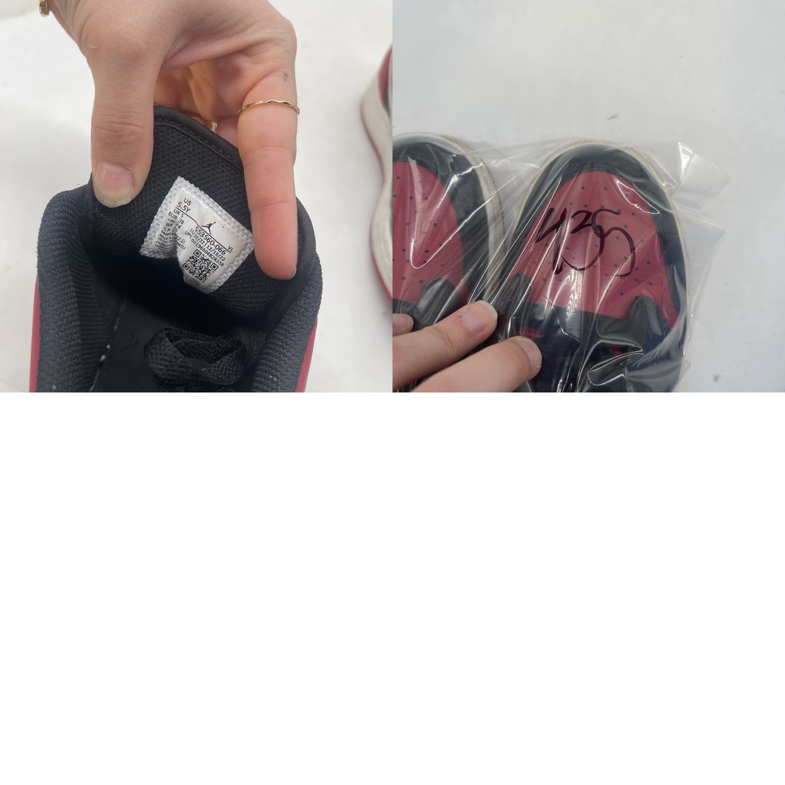 Jordan Brand Air Jordan Low GS 1 Retro Bred Toe Shoe 5.5Y Women US 7 Black White Gym Red Leather 2021 Sneakers Mens/ Womens Size US 5.5 / IT 35.5 - 8 Thumbnail