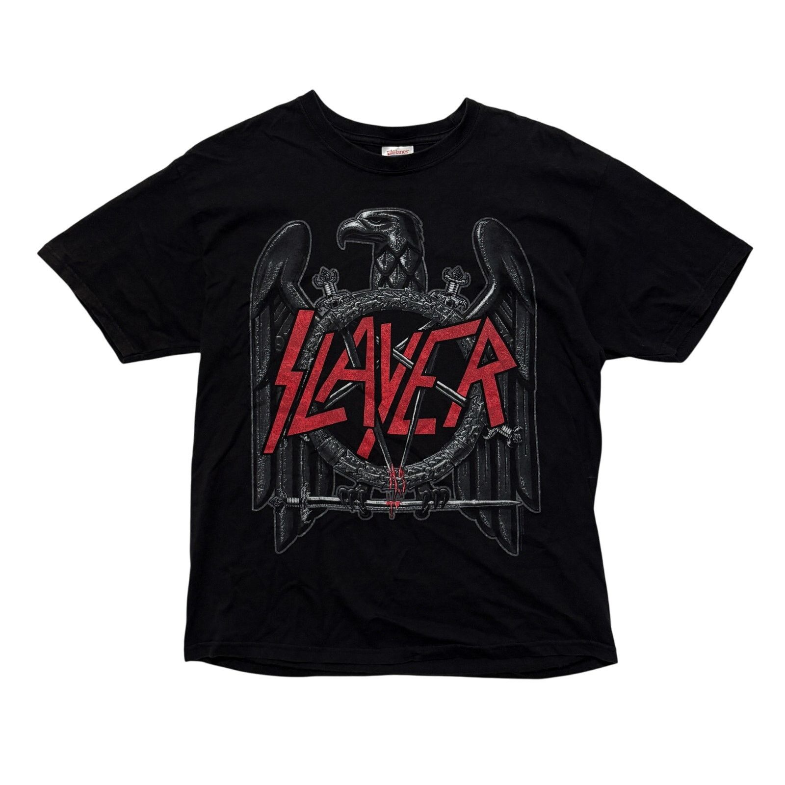 Hanes VTG Y2K 00s Slayer 2010 Tour Black Graphic T-Shirt L Size US L / EU 52-54 / 3 - 1 Thumbnail
