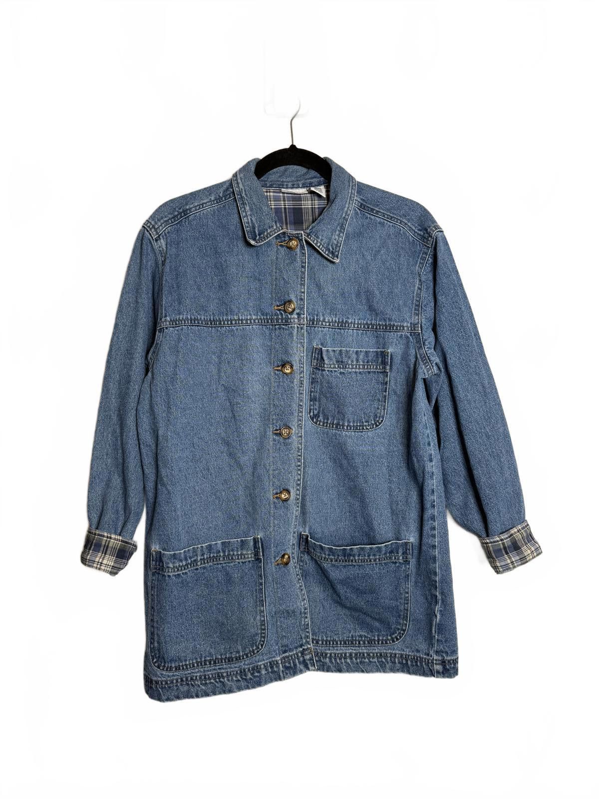 Other Vintage Denim Jean Hunter Jacket Size S / US 4 / IT 40 - 2 Thumbnail