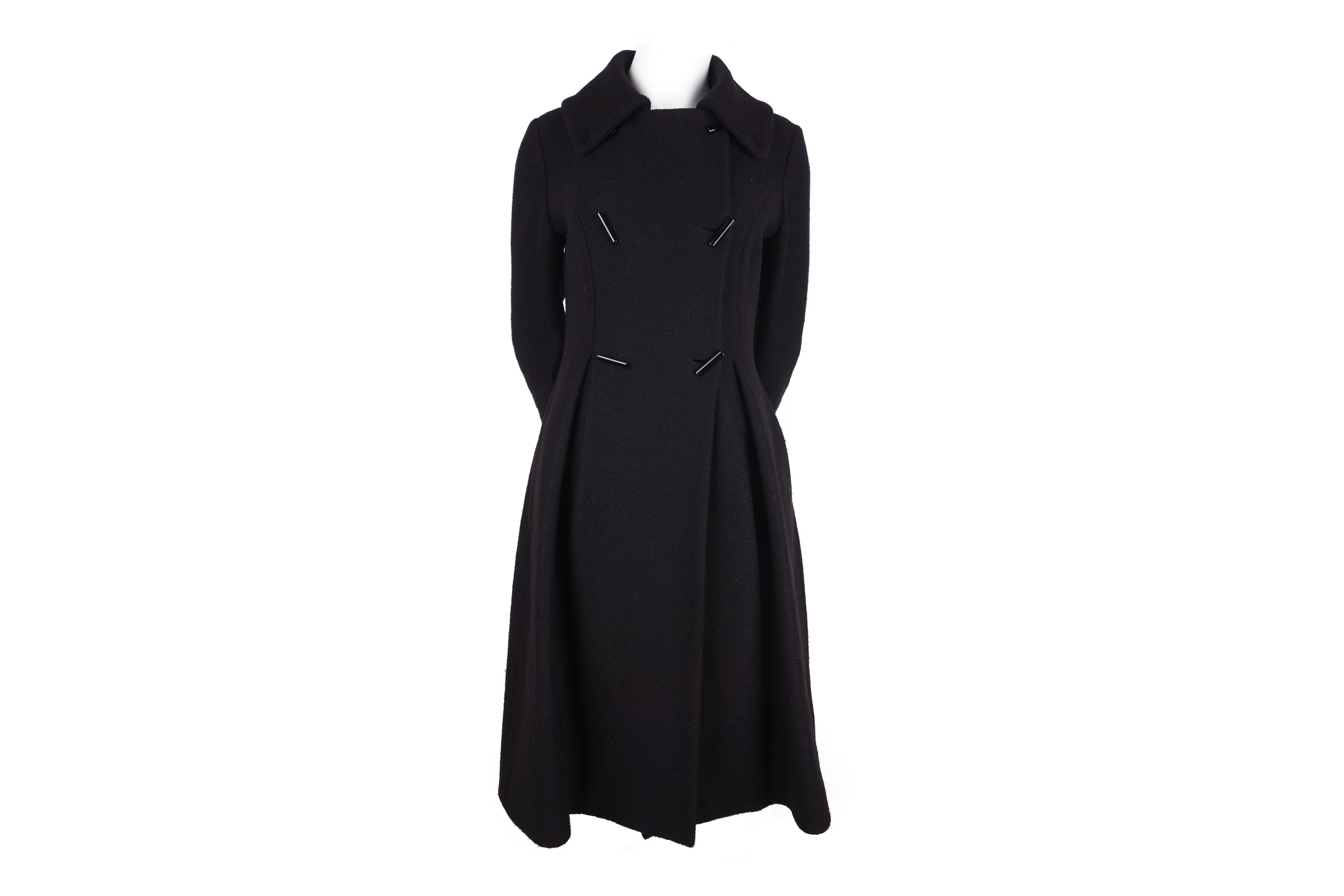 plein sud Plein Sud Wool Coat Fur Collar Long Jacket Faycal Amor US 4 Size XS / US 0-2 / IT 36-38 - 4 Thumbnail