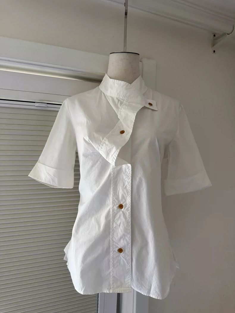 Vivienne Westwood Vivienne Westwood Asymmetric Short Sleeve Shirt - dmc Size US M / EU 48-50 / 2 - 1 Thumbnail